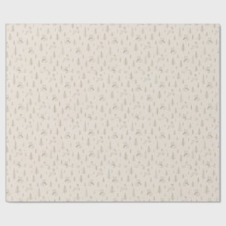 Gemütliches Weihnachtspapier mit Waldtieren Geschenkpapier