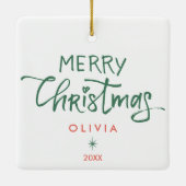 Gemütliches Weihnachtsschmuck mit Girl (Rückseite)