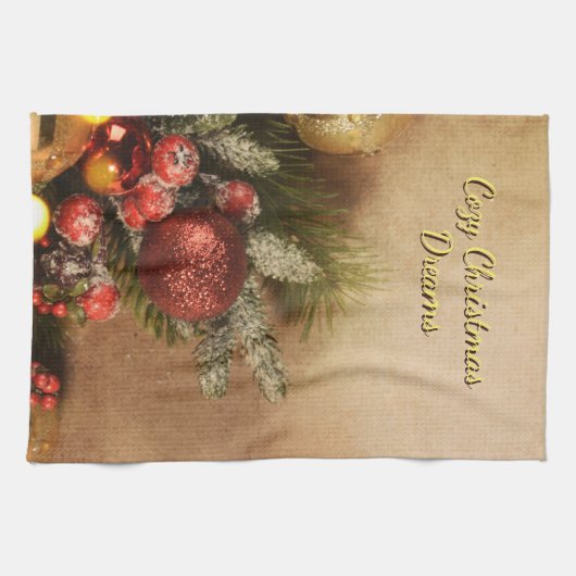 Gemütliches Weihnachtstraum Handtuch | Weihnachtsk (Horizontal)
