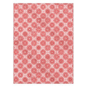 Gemütliches Weiß- und Rotes Winterblumenmuster Wei Tischdecke (Vorderseite)