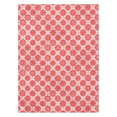 Gemütliches Weiß- und Rotes Winterblumenmuster Wei Tischdecke (Vorderseite)