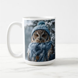 Gemütliches Whimsisches Winter Wonderland Owl Kaffeetasse