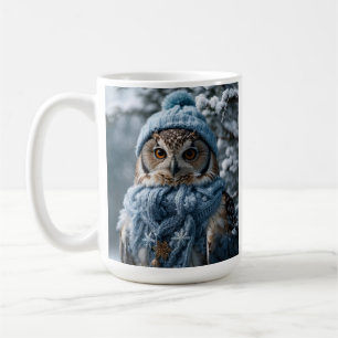 Gemütliches Whimsisches Winter Wonderland Owl Kaffeetasse