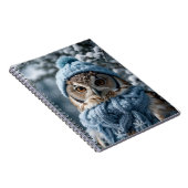 Gemütliches Whimsisches Winter Wonderland Owl Notizblock (Rechte Seite)