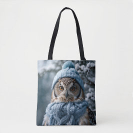 Gemütliches Whimsisches Winter Wonderland Owl Tasche