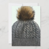 Gemütliches Winter Beanie Hat Holiday Weihnachts-F Einladung (Rückseite)