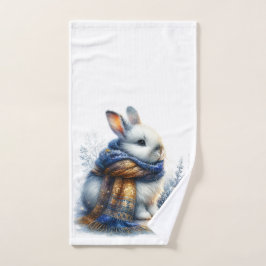 Gemütliches Winter Bunny Rabbit Handtuch