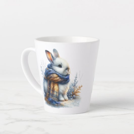 Gemütliches Winter Bunny Rabbit Milchtasse (Linke Ecke)