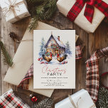 Gemütliches Winter-Hühnerhof Weihnachtsfest Party Einladung<br><div class="desc">Gemütliche Winterfarm Weihnachtsgebäck - mit einer rustikalen,  Aquarellfarm,  die für die Ferien und Hühner voll gestopft ist.</div>