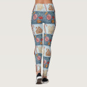 Gemütliches Winter-Patchwork-Weihnachten Leggings (Rückseite)