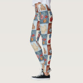 Gemütliches Winter-Patchwork-Weihnachten Leggings (Links)