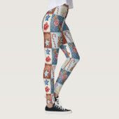 Gemütliches Winter-Patchwork-Weihnachten Leggings (Rechts)