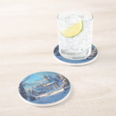 Gemütliches Winter-Schnee-Design Getränkeuntersetzer (Seite)