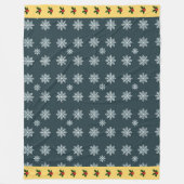 Gemütliches Winter-Schneeflocken-Muster  Fleecedecke (Vorderseite)