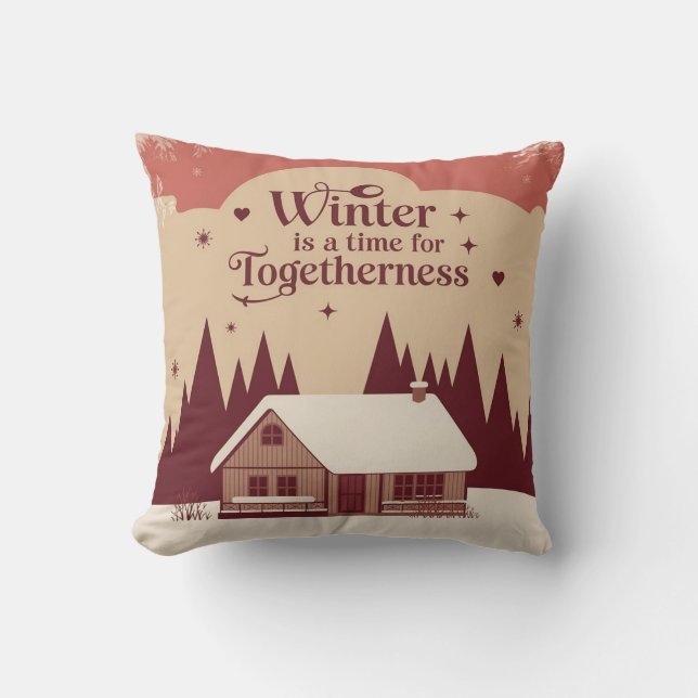 Gemütliches Winter Vibes Pillow Kissen (Vorderseite)
