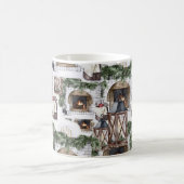 Gemütliches Winter Weihnachten Watercolor Muster Kaffeetasse (Mittel)