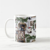 Gemütliches Winter Weihnachten Watercolor Muster Kaffeetasse (Links)