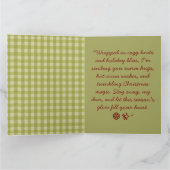 Gemütliches Winter Weihnachtsmädchen Olivenweg Grü Karte (Innenseite)