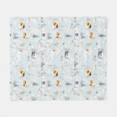 Gemütliches Winter Wonderland Ice Skaten Village M Fleecedecke (Vorderseite (Horizontal))