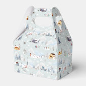 Gemütliches Winter Wonderland Ice Skaten Village M Geschenkschachtel (Rückseite)