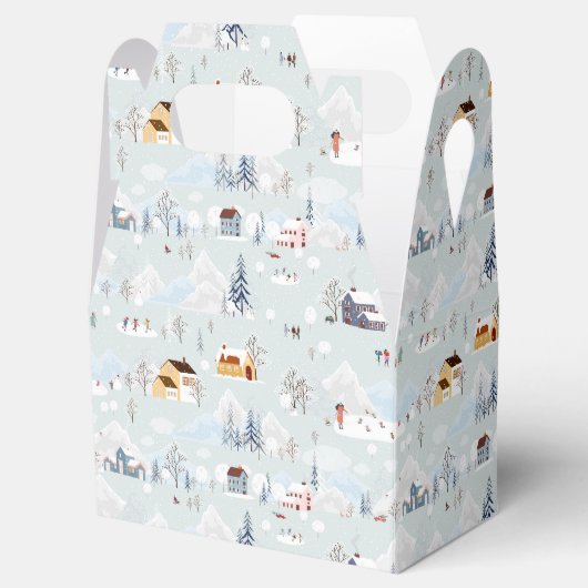 Gemütliches Winter Wonderland Ice Skaten Village M Geschenkschachtel (Geöffnet)