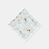 Gemütliches Winter Wonderland Ice Skaten Village M Serviette (Ecke)