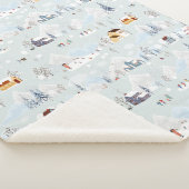 Gemütliches Winter Wonderland Ice Skaten Village M Sherpadecke (3/4)