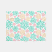 Gemütliches Winter Wonderland Schneeflocken Muster Fleecedecke (Vorderseite (Horizontal))