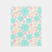 Gemütliches Winter Wonderland Schneeflocken Muster Fleecedecke (Vorderseite)