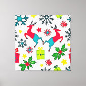 Gemütliches Winter-Wunder-Muster-Traum-Design Leinwanddruck (Vorderseite)