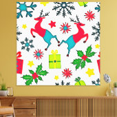 Gemütliches Winter-Wunder-Muster-Traum-Design Leinwanddruck (Insitu (Wohnzimmer))