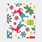 Gemütliches Winter-Wunder-Muster Traumdesign Fleecedecke (Vorderseite)
