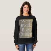 Gemütliches Winter-Zitat Sweatshirt (Vorne ganz)