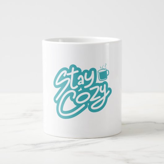 Gemütliches Winterangebot für den Herbst bleibe Jumbo-Tasse (Vorderseite)
