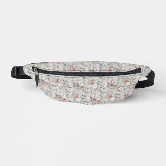 Gemütliches Winterblumenmuster Bauchtasche (Vorderseite)