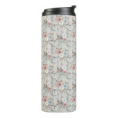 Gemütliches Winterblumenmuster Thermosbecher (Nach links gedreht)