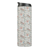 Gemütliches Winterblumenmuster Thermosbecher (Nach rechts gedreht)