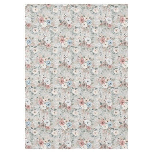 Gemütliches Winterblumenmuster Tischdecke (Vorderseite)