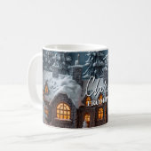 Gemütliches Winterdorf Benutzerdefinierter Name We Kaffeetasse (Vorderseite Links)