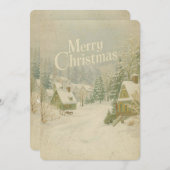 Gemütliches Winterdorf Frohe Weihnachtskarte - 12x Einladung (Vorne/Hinten)