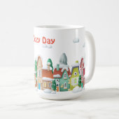 Gemütliches Winterdorf - Snowy Holiday Scene Kaffeetasse (VorderseiteRechts)