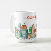 Gemütliches Winterdorf - Snowy Holiday Scene Kaffeetasse (Vorderseite Links)