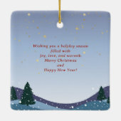 Gemütliches Winterdorf Snowy Houses Ornament (Rückseite)