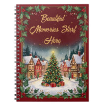 Gemütliches Winterdorf Weihnachtsnotizbuch