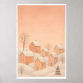 Gemütliches Winterdorfposter Poster (Vorne)