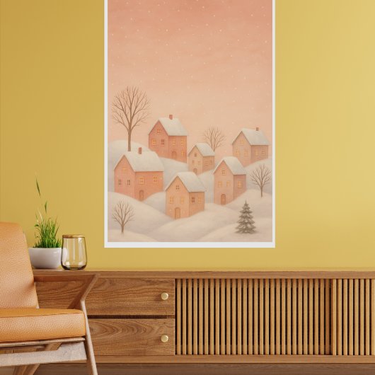 Gemütliches Winterdorfposter Poster (Wohnzimmer 2)