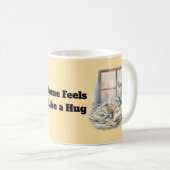 Gemütliches Winterfenster-Aquarell Kaffeetasse (VorderseiteRechts)