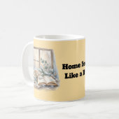 Gemütliches Winterfenster-Aquarell Kaffeetasse (Vorderseite Links)
