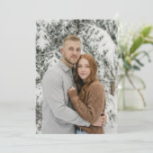 Gemütliches Winterfoto Einladung (Stehend Vorderseite)