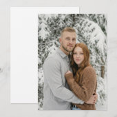 Gemütliches Winterfoto Einladung (Vorne/Hinten)